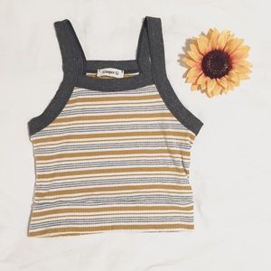 GINGER G Stripey Crop Top - S